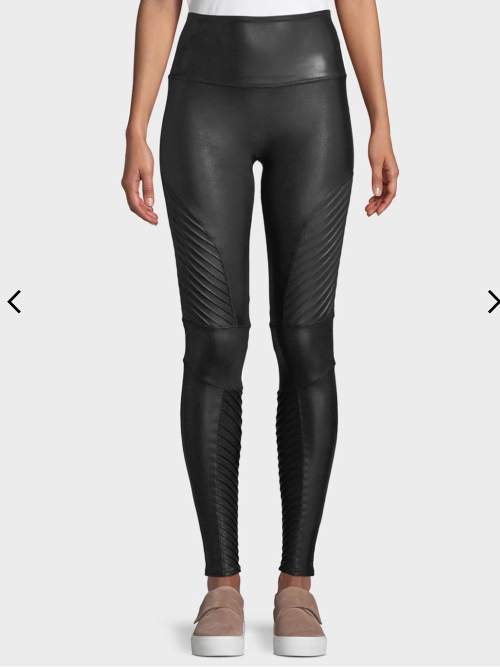 NWOT Spanx Black Moto-Style High-Rise Leggings